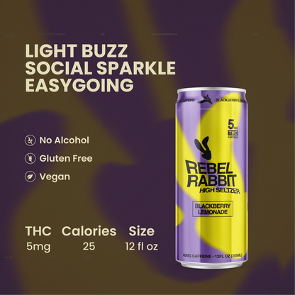 Mild Hare High Seltzer - Blackberry Lemonade (Caffeine)