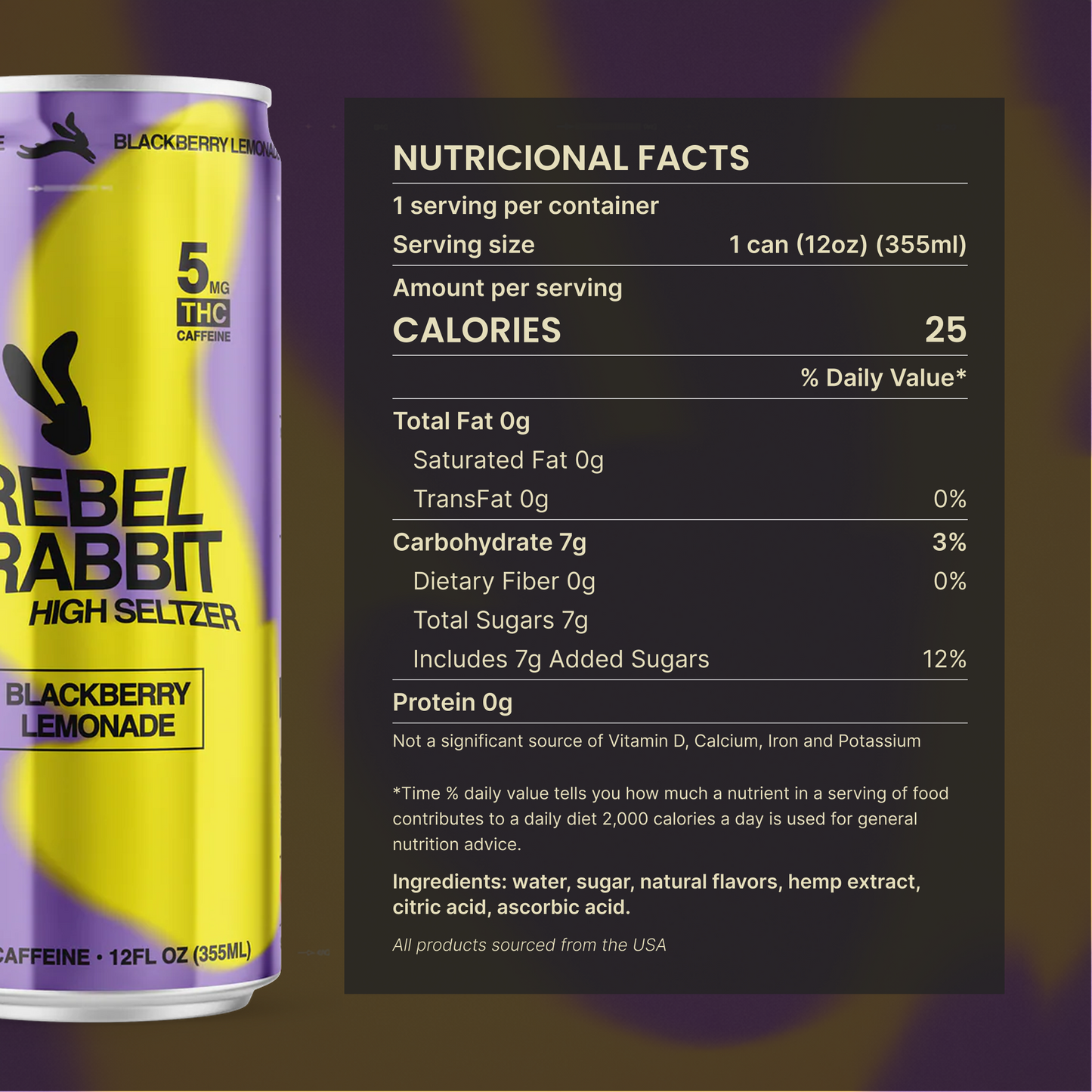 Mild Hare High Seltzer - Blackberry Lemonade (Caffeine)