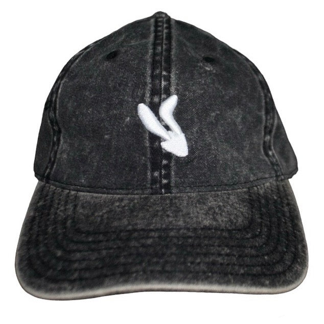 Rebel Rabbit Dad Hat - Black Snow