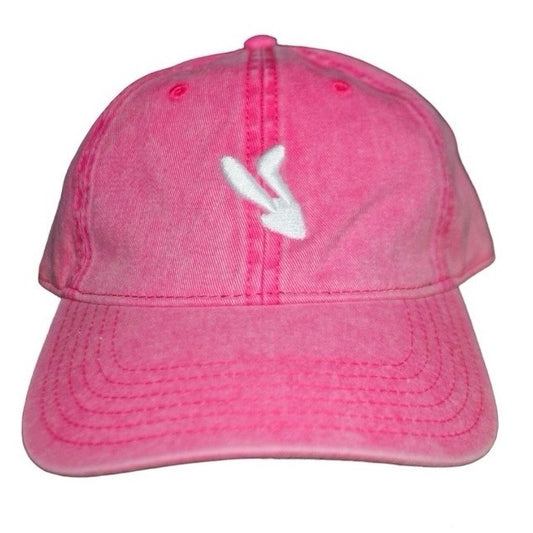 Rebel Rabbit Dad Hat - Pink Snow